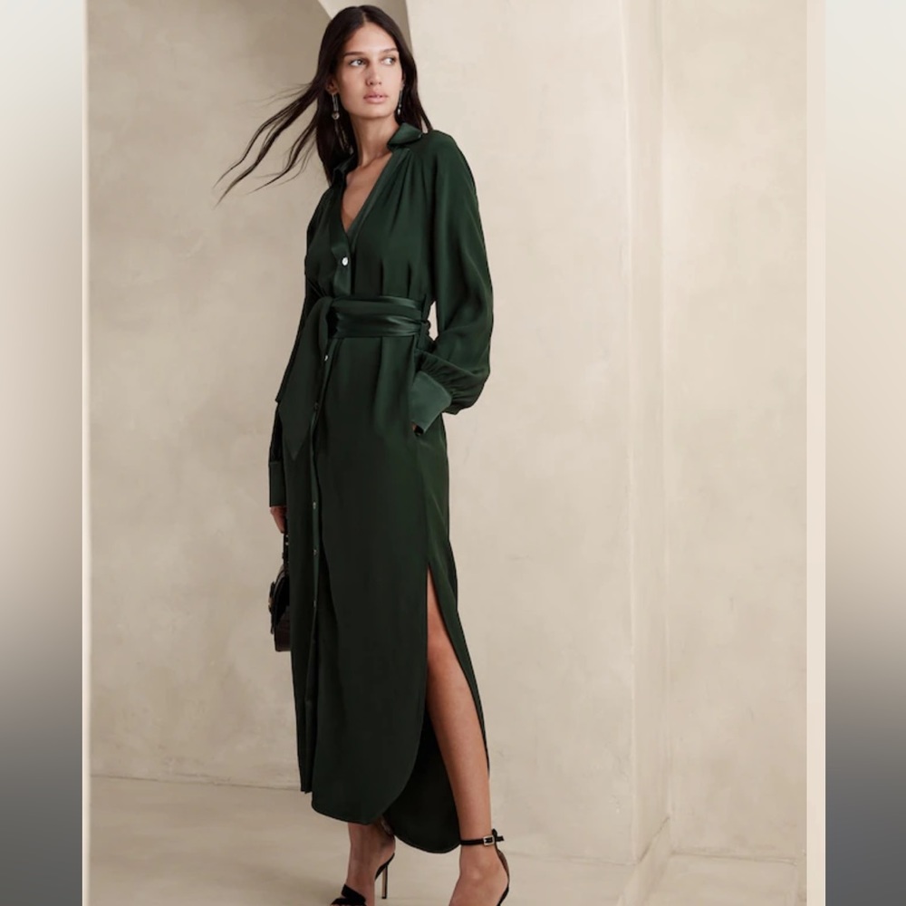 NWT BANANA REPUBLIC FELISA MIDI SHIRTDRESS‎